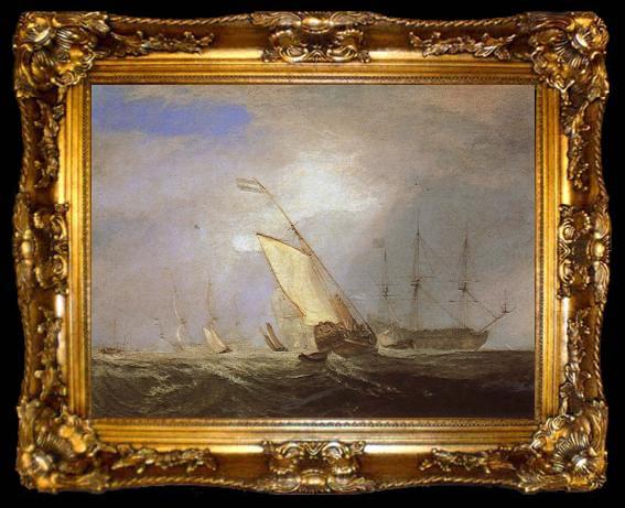 framed  Joseph Mallord William Turner Warship, ta009-2